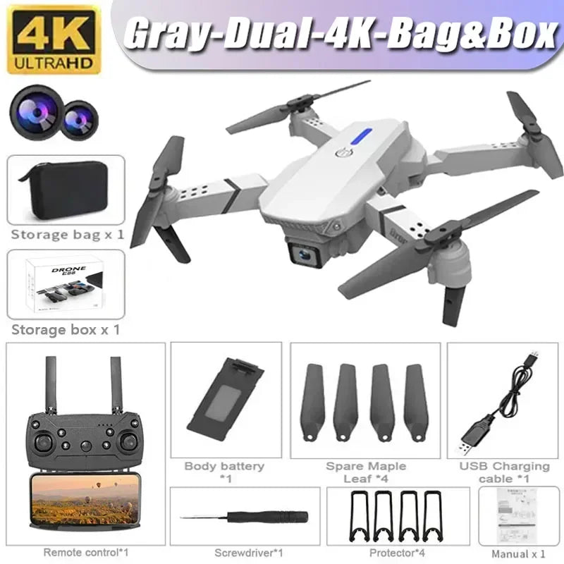 New E88 Pro Wifi Fpv Drone With Hd 4K 1080P Wide Angle Camera
