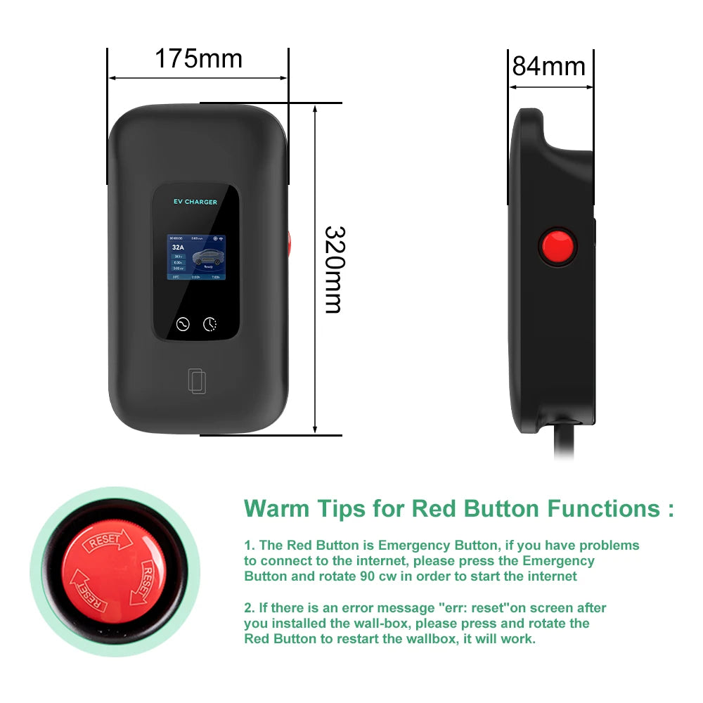 EV Charger Station 16/32A Electric Vehicle Car Charger
