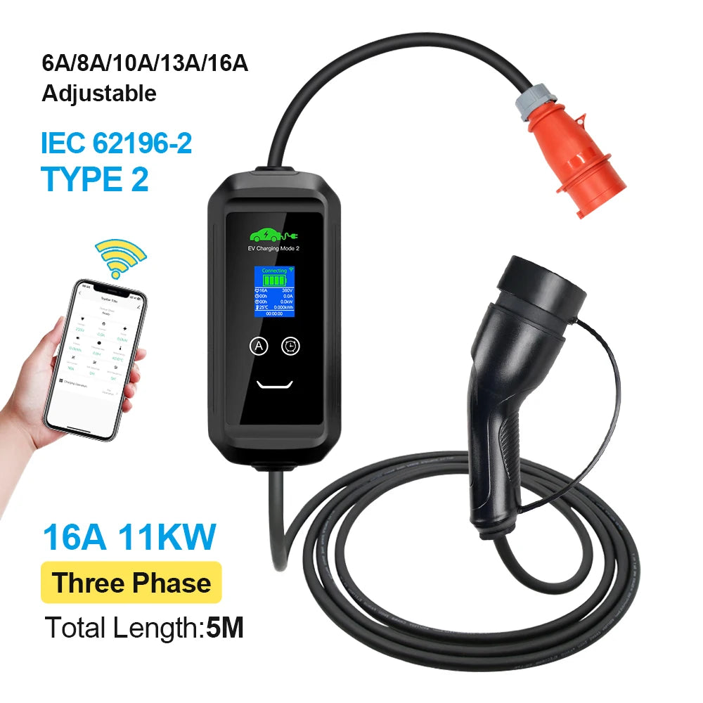 11KW Type 2 Portable EV Charger
