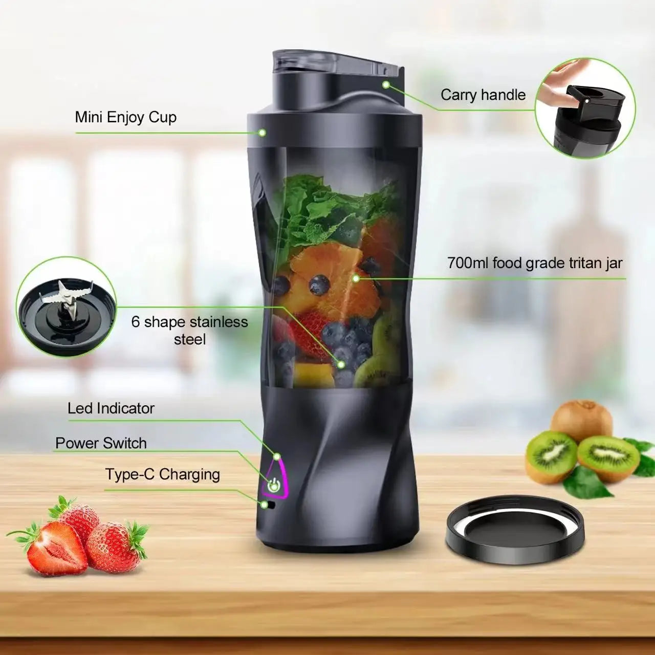 New portable electric wireless juicer