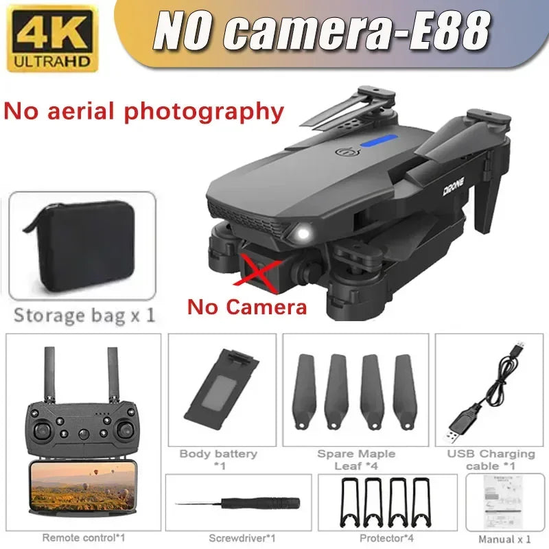 New E88 Pro Wifi Fpv Drone With Hd 4K 1080P Wide Angle Camera