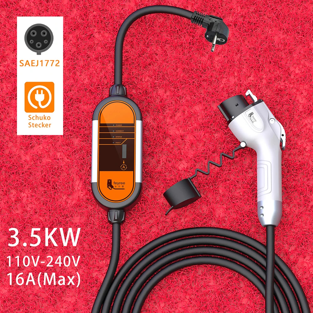 Portable EV Charger Type2 IEC62196-2 16A EVSE Charging Cable