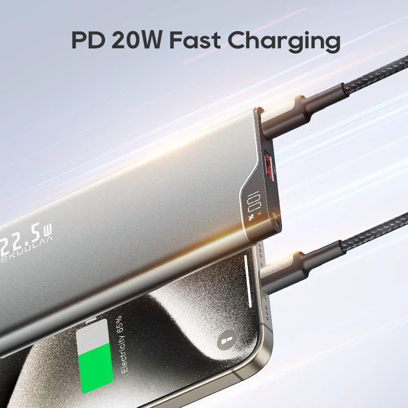 2PCS Power Bank 22.5W 10000mAh Portable Charger PowerBank