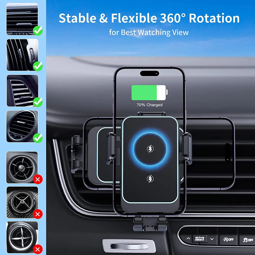 Dual Coil Wireless Car Charger