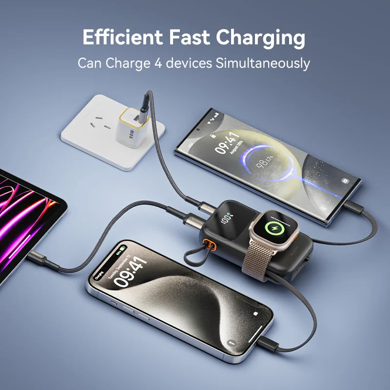 10000mAh Power Bank with Cable