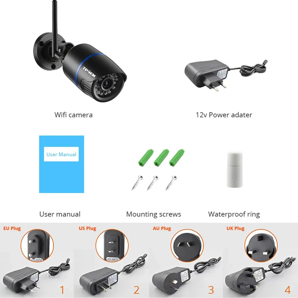 4MP 1080P IP Camera Outdoor WiFi Security Camera