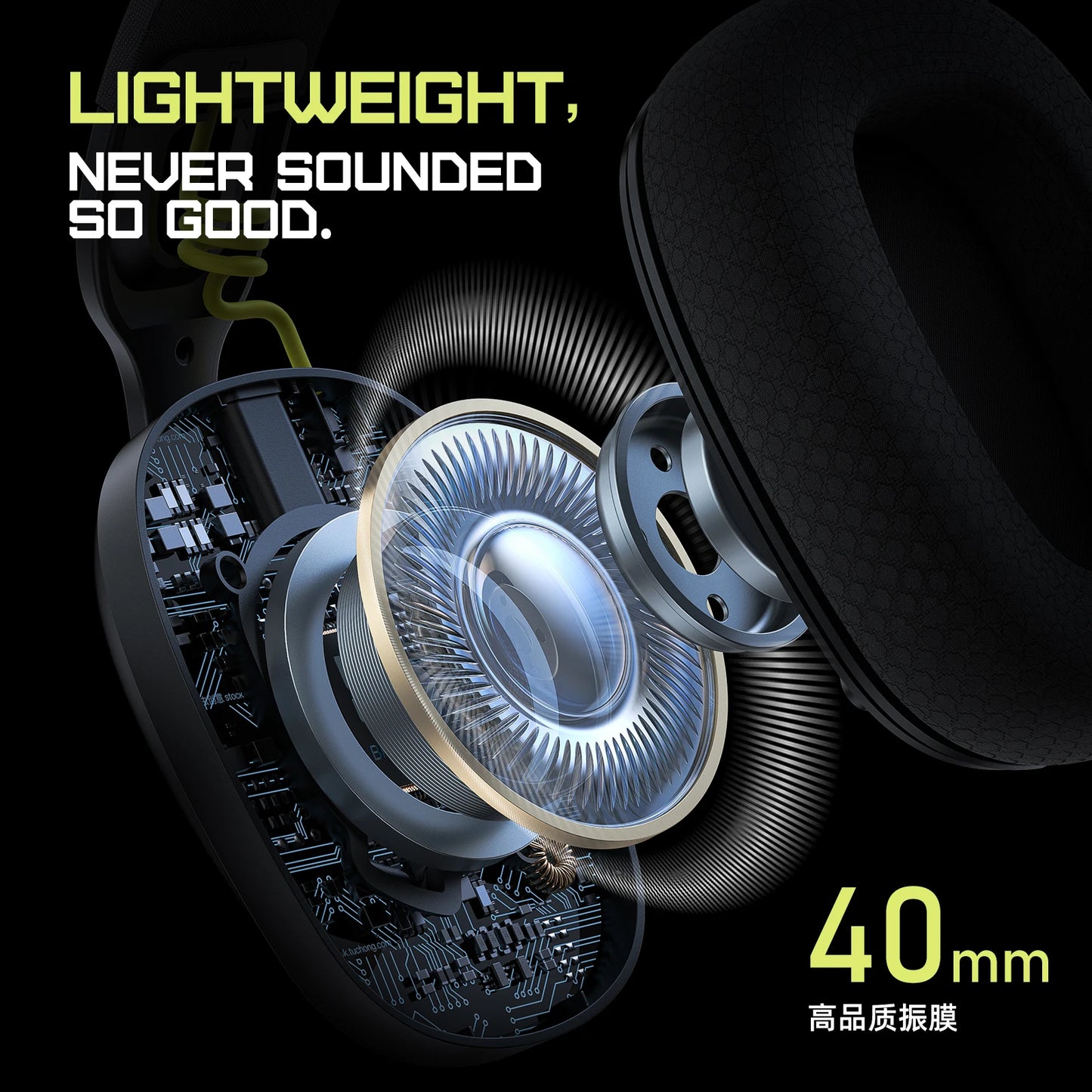 Gaming Headset for PS5, PS4, PC, 2.4GHz USB Gaming Headphones