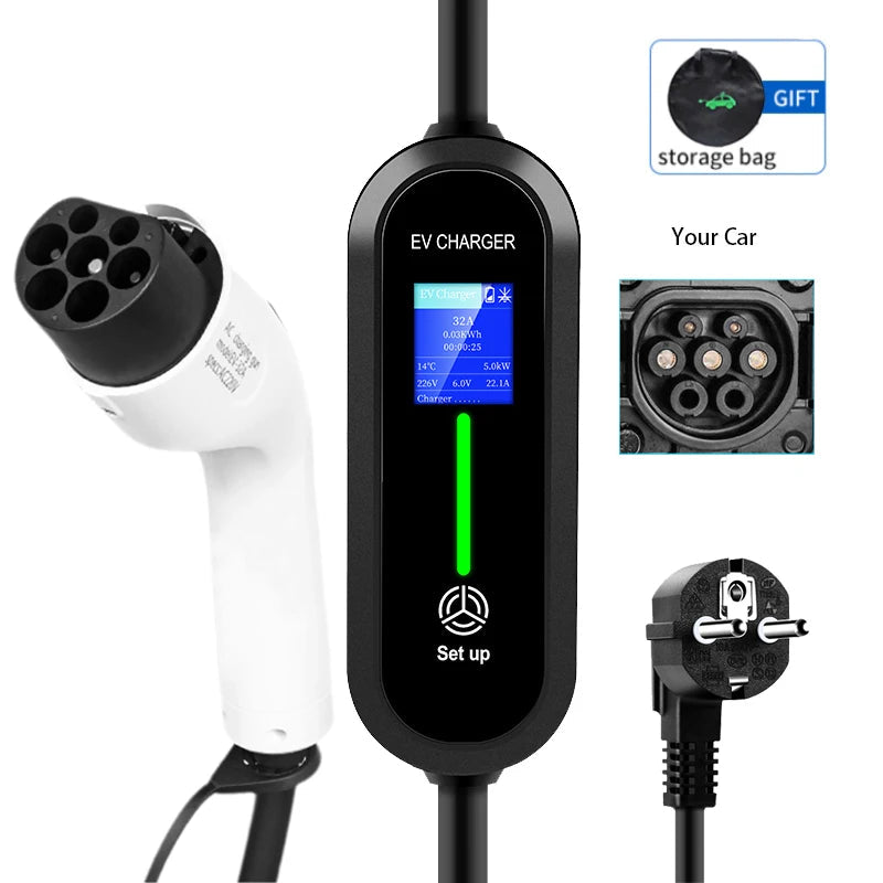 EV Portable Charger Type1 Type2 GBT Charger