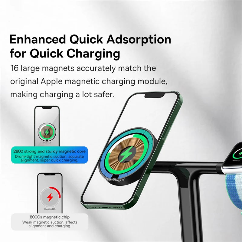 3 in 1 20W Magnetic Wireless Charger Stand