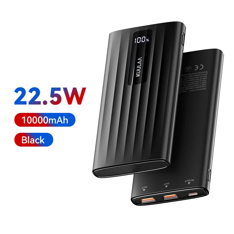 Power Bank 10000mAh 22.5W PD Fast Charging Portable Charger