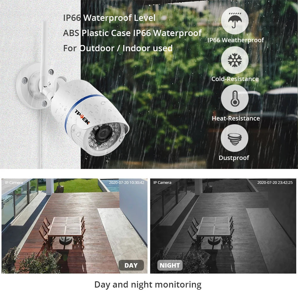 4MP 1080P IP Camera Outdoor WiFi Home Security Camera