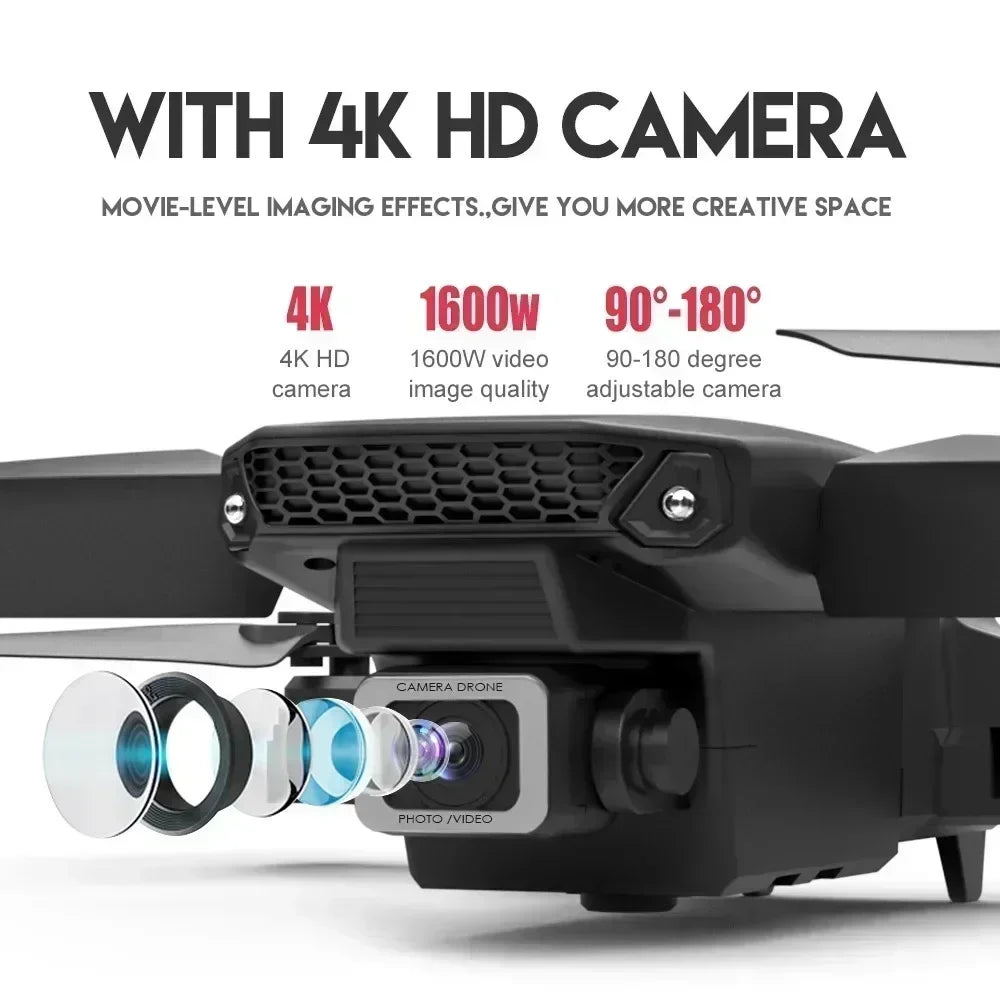 New E88 Pro Wifi Fpv Drone With Hd 4K 1080P Wide Angle Camera