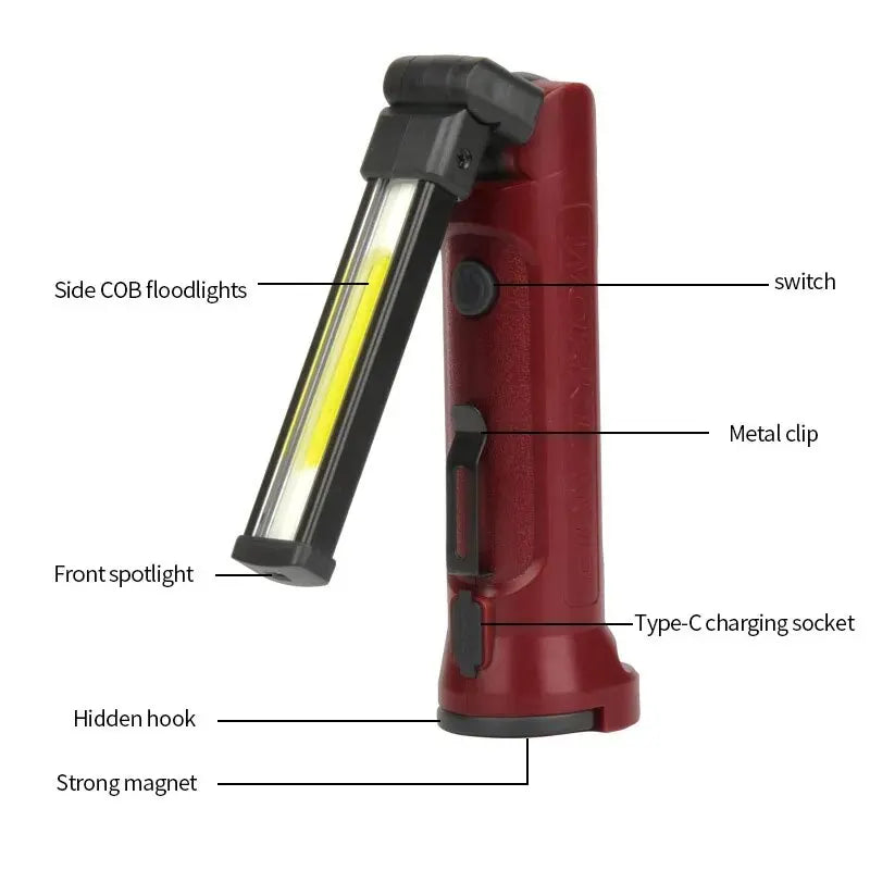 Work Light 180° Folding Flashlight