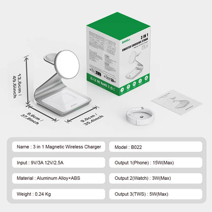 Magnetic 3 in 1 Wireless Charger