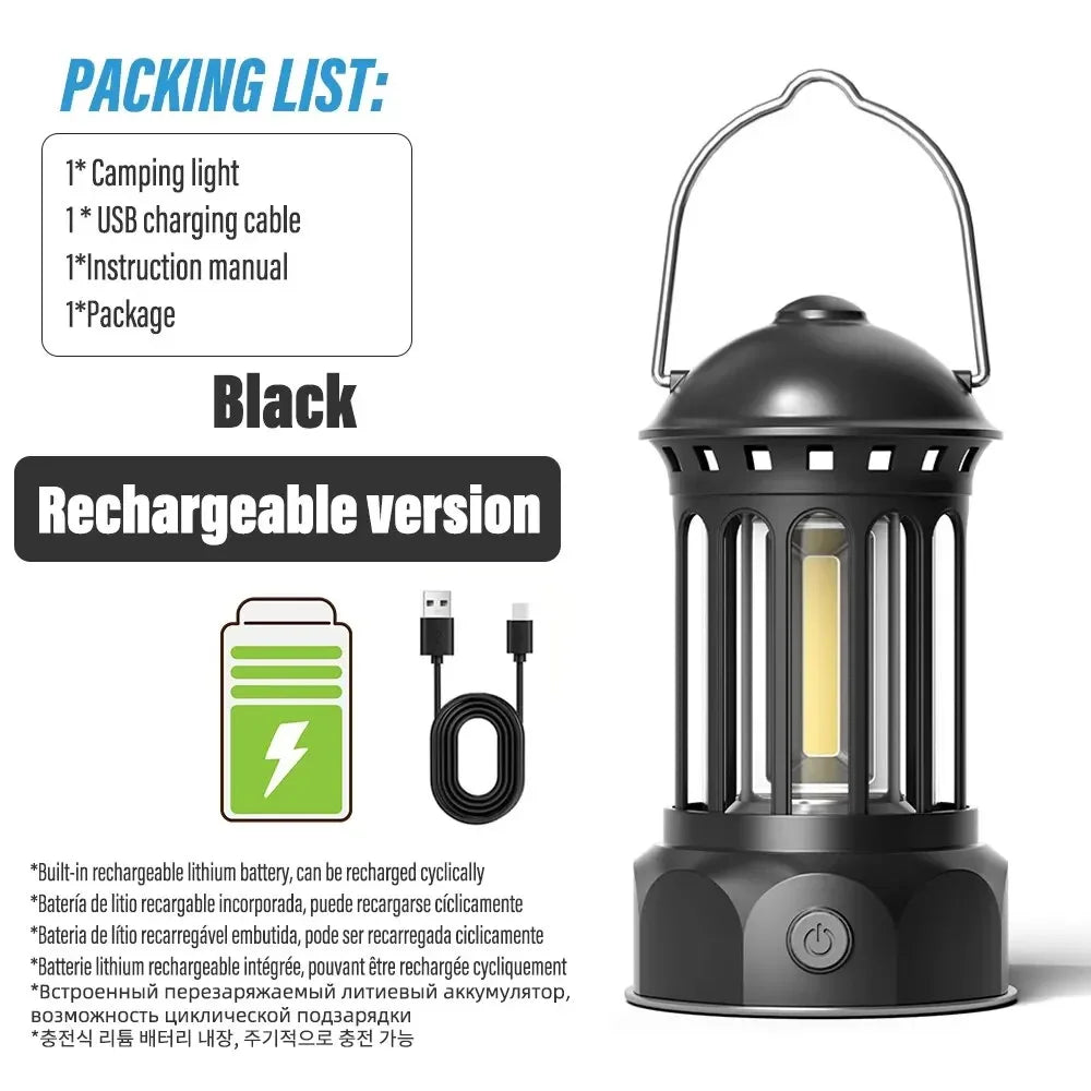European Roman Pillar Vintage Camping Lantern Flashlight