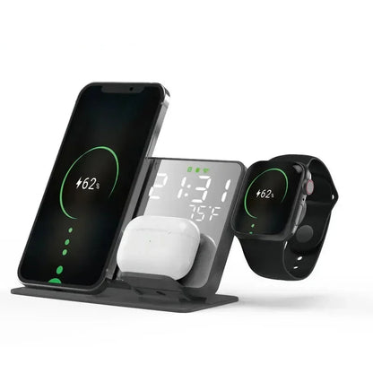 Wireless Charger Alarm Clock Stand Fast