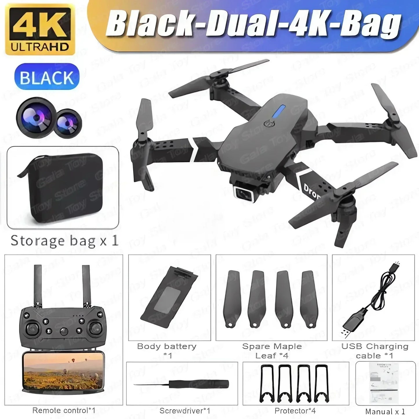 New E88 Pro Wifi Fpv Drone With Hd 4K 1080P Wide Angle Camera
