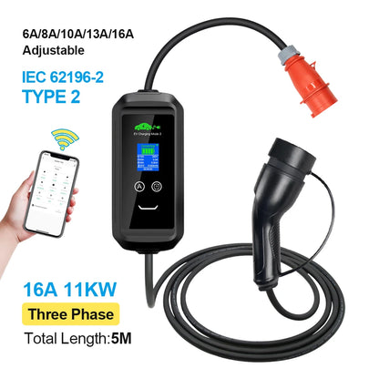 11KW Type 2 Portable EV Charger