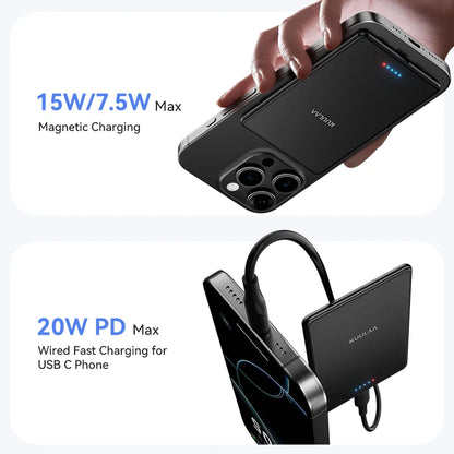 Thin Wireless Power Bank Magnetic 5000mAh