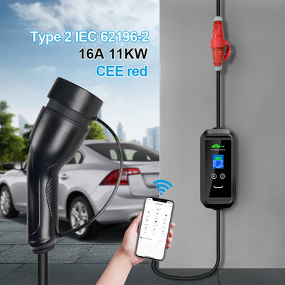 11KW Type 2 Portable EV Charger