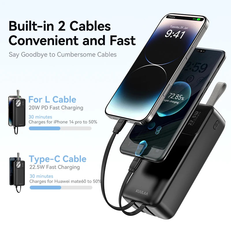 30000mAh 22.5W Power Bank Portable Charger