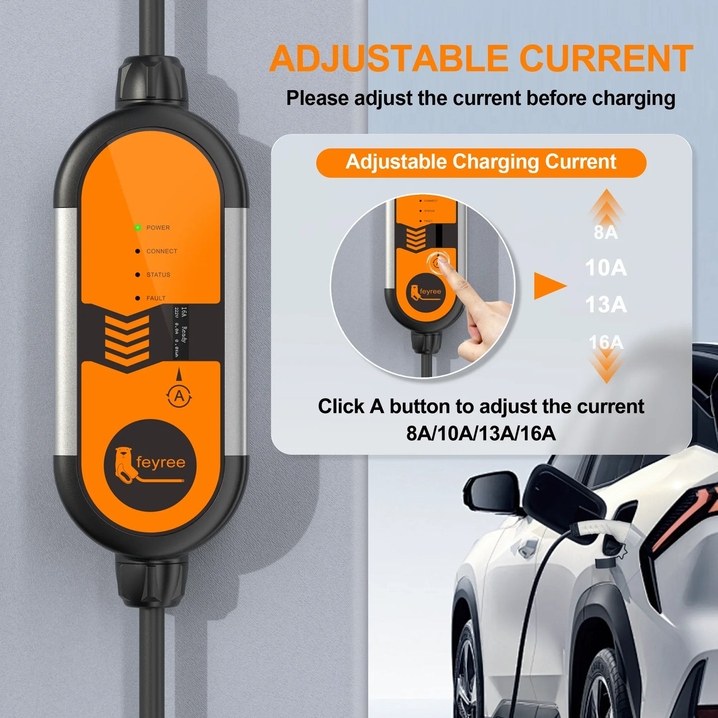 Portable EV Charger Type2 IEC62196-2 16A EVSE Charging Cable
