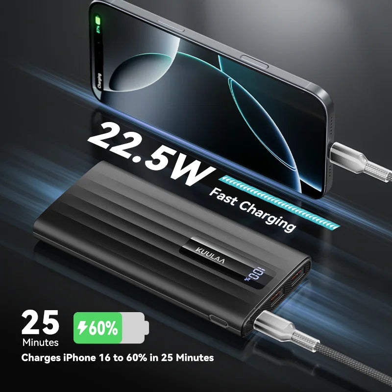 Power Bank 10000mAh 22.5W PD Fast Charging Portable Charger