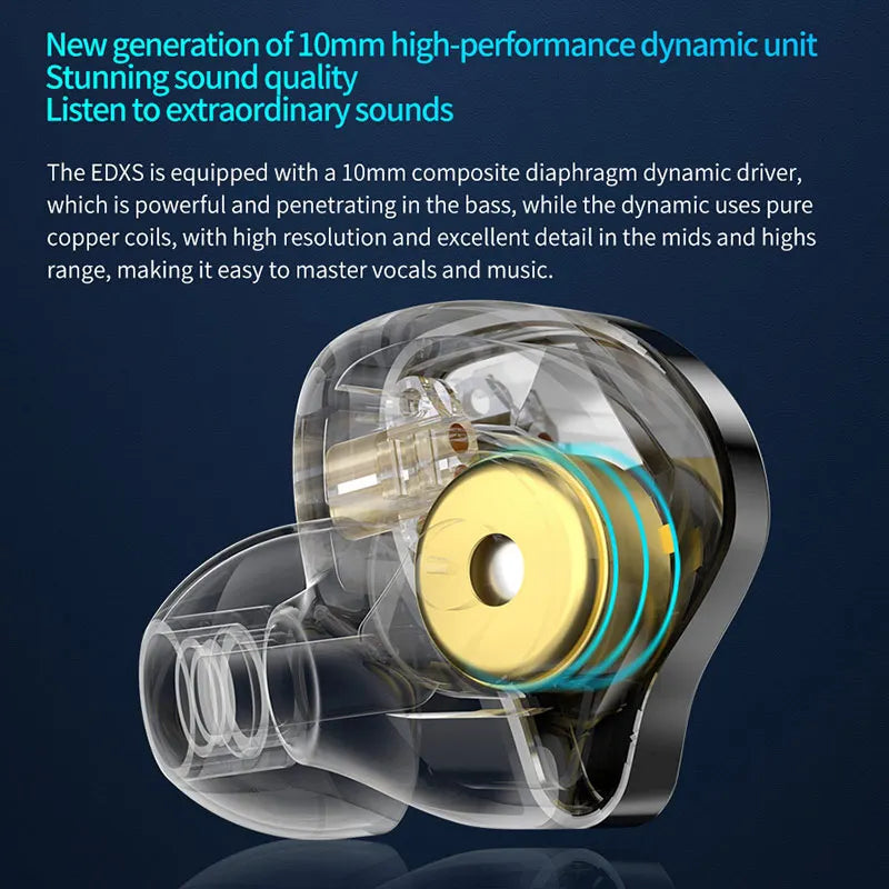 Earphones Dynamic Driver Bass Wired Earbuds