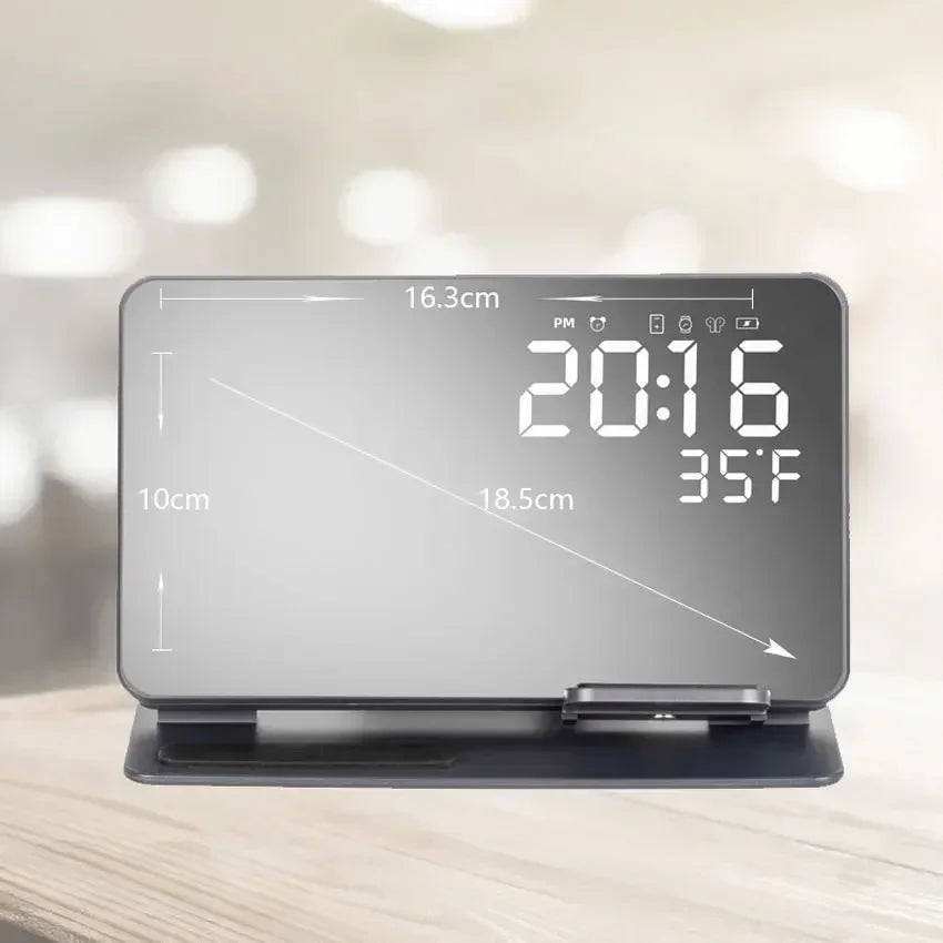 Wireless Charger Alarm Clock Stand Fast