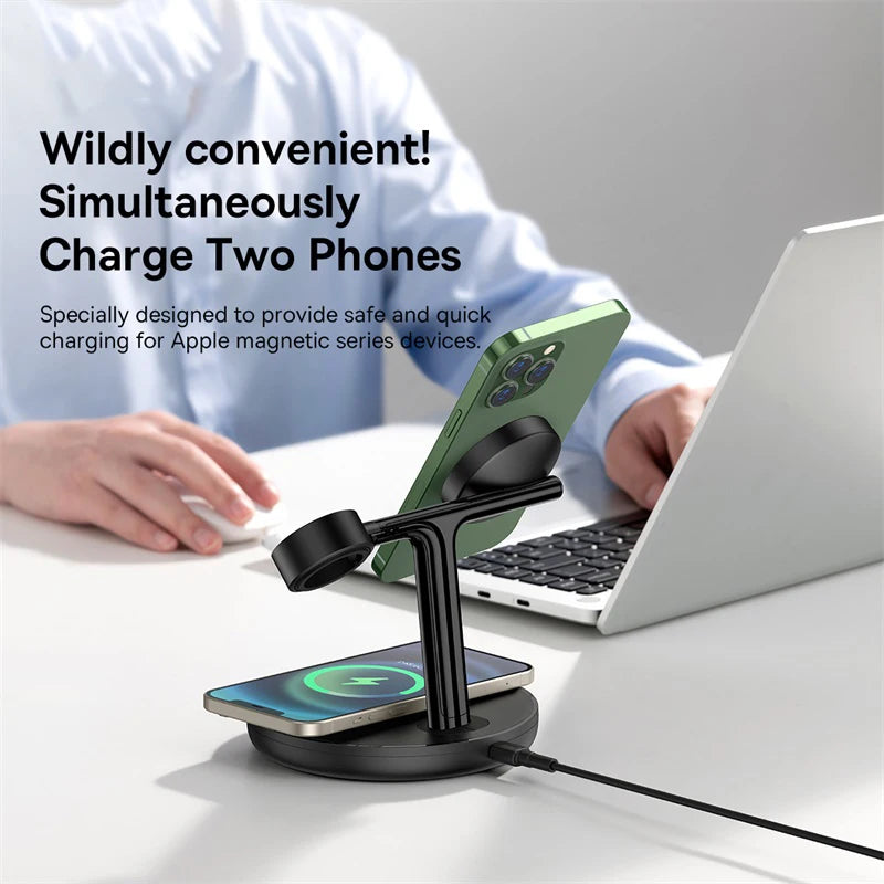 3 in 1 20W Magnetic Wireless Charger Stand